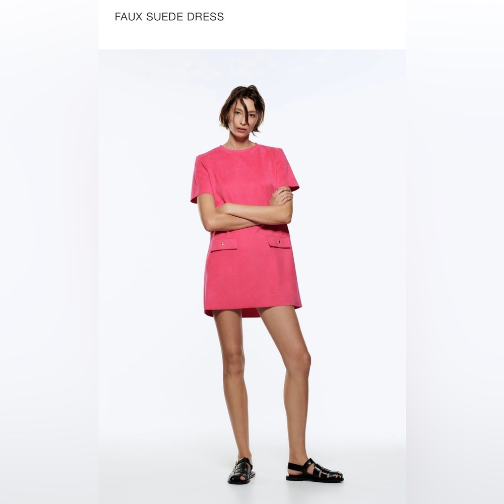 ZARA faux suede dress